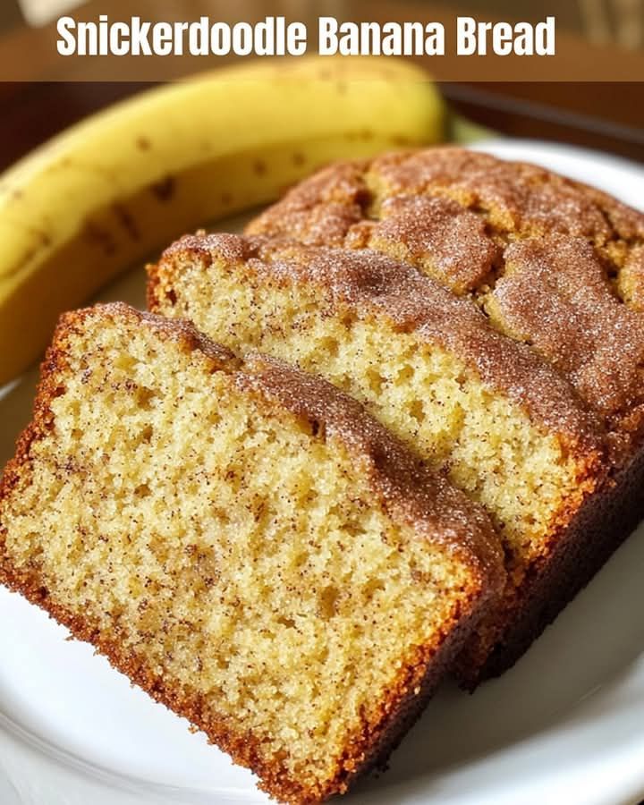 Here’s the recipe for Snickerdoodle Banana Bread: