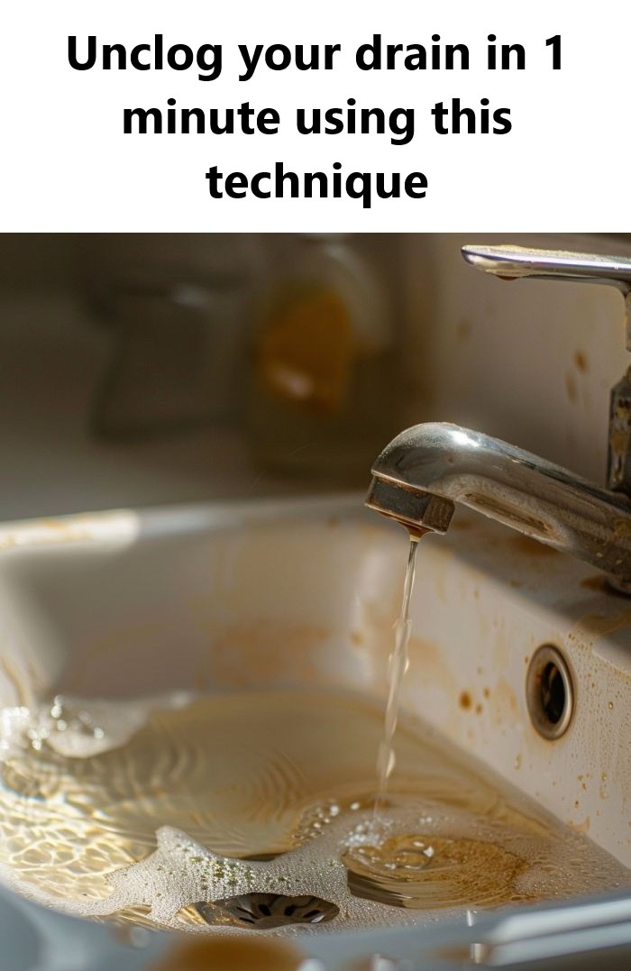 Unclog Your Drain in 1 Minute Using This Technique