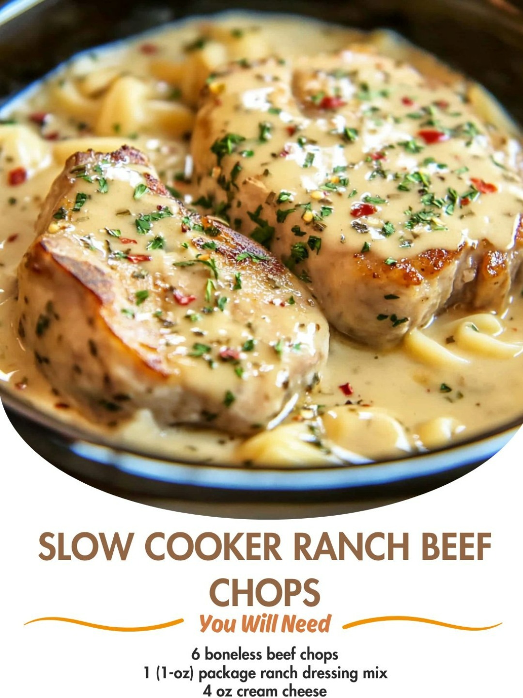 Slow Cooker Ranch Beef Chops