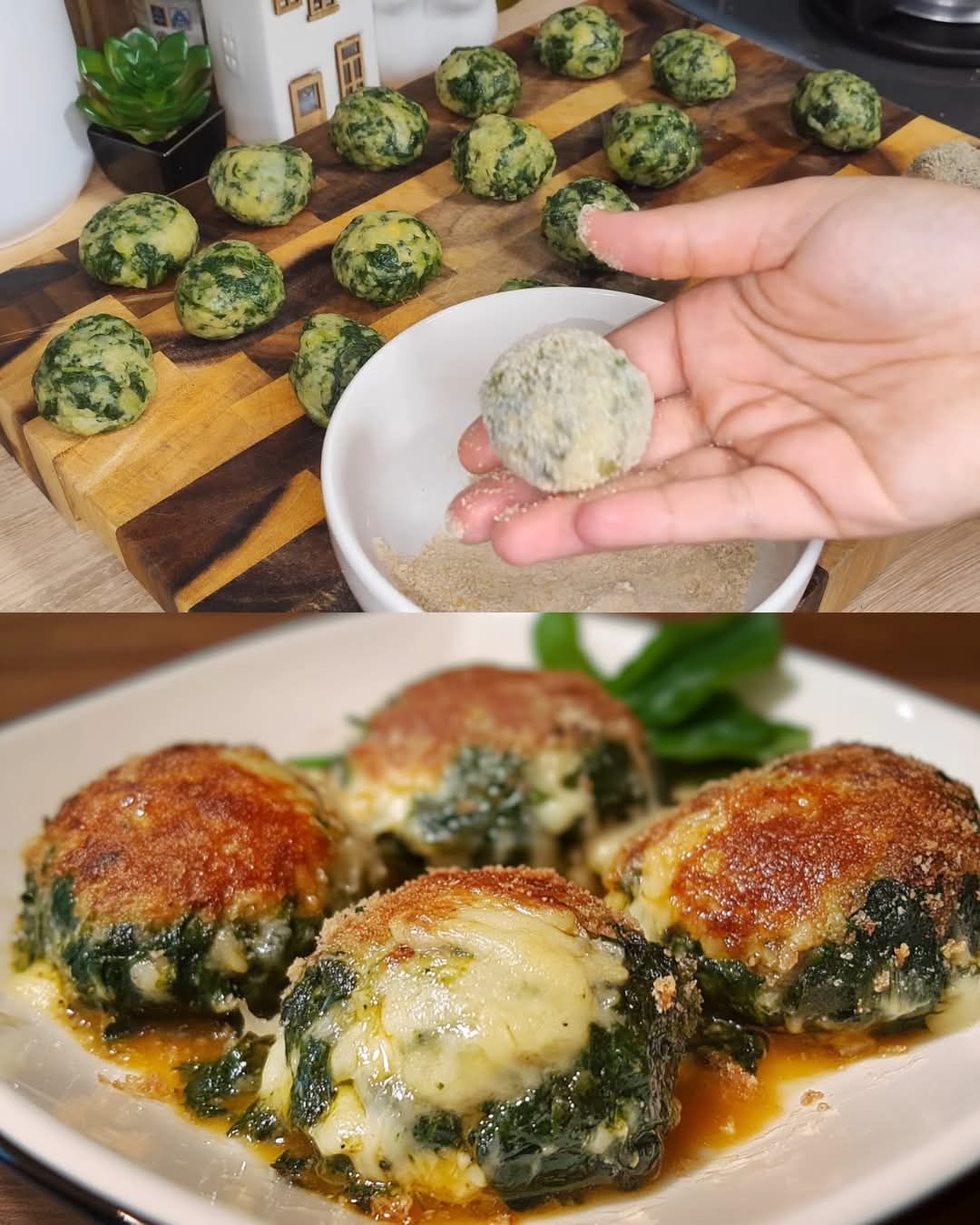 Cheesy Spinach Meatballs