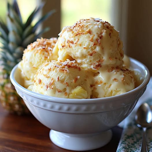 Pineapple Coconut Ice Cream