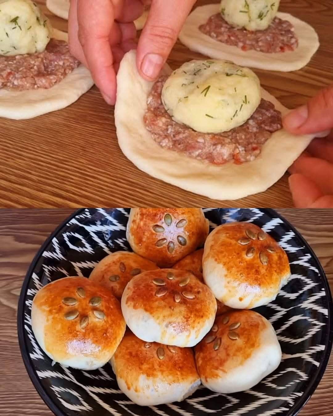 Savory Meat and Potato Stuffed Bread