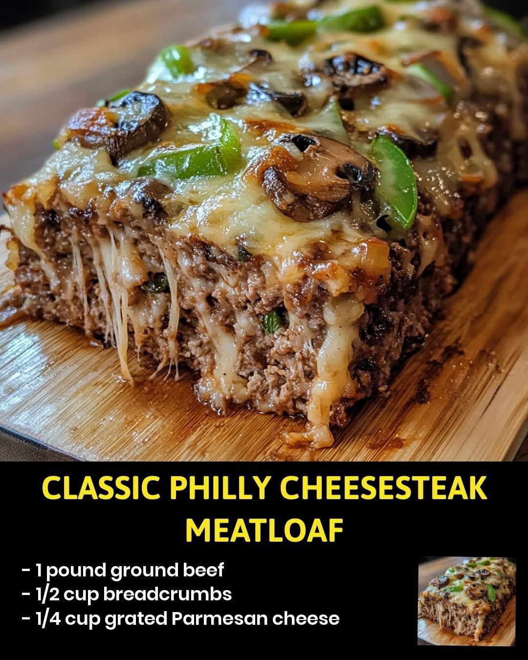 Classic Philly Cheesesteak Meatloaf