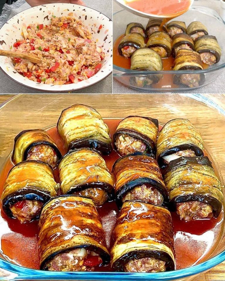 Stuffed eggplant rolls: a truly exquisite second course