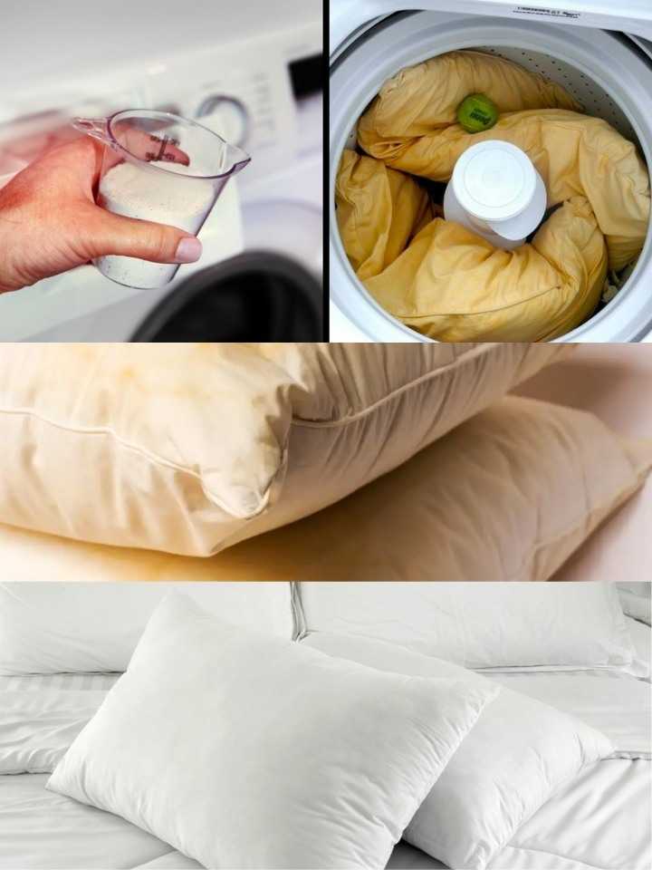 A trick to clean your yellowed pillows and make them snow white