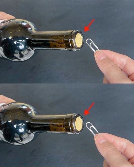 Opening red wine is so easy: there’s no bottle opener, just a paper clip…