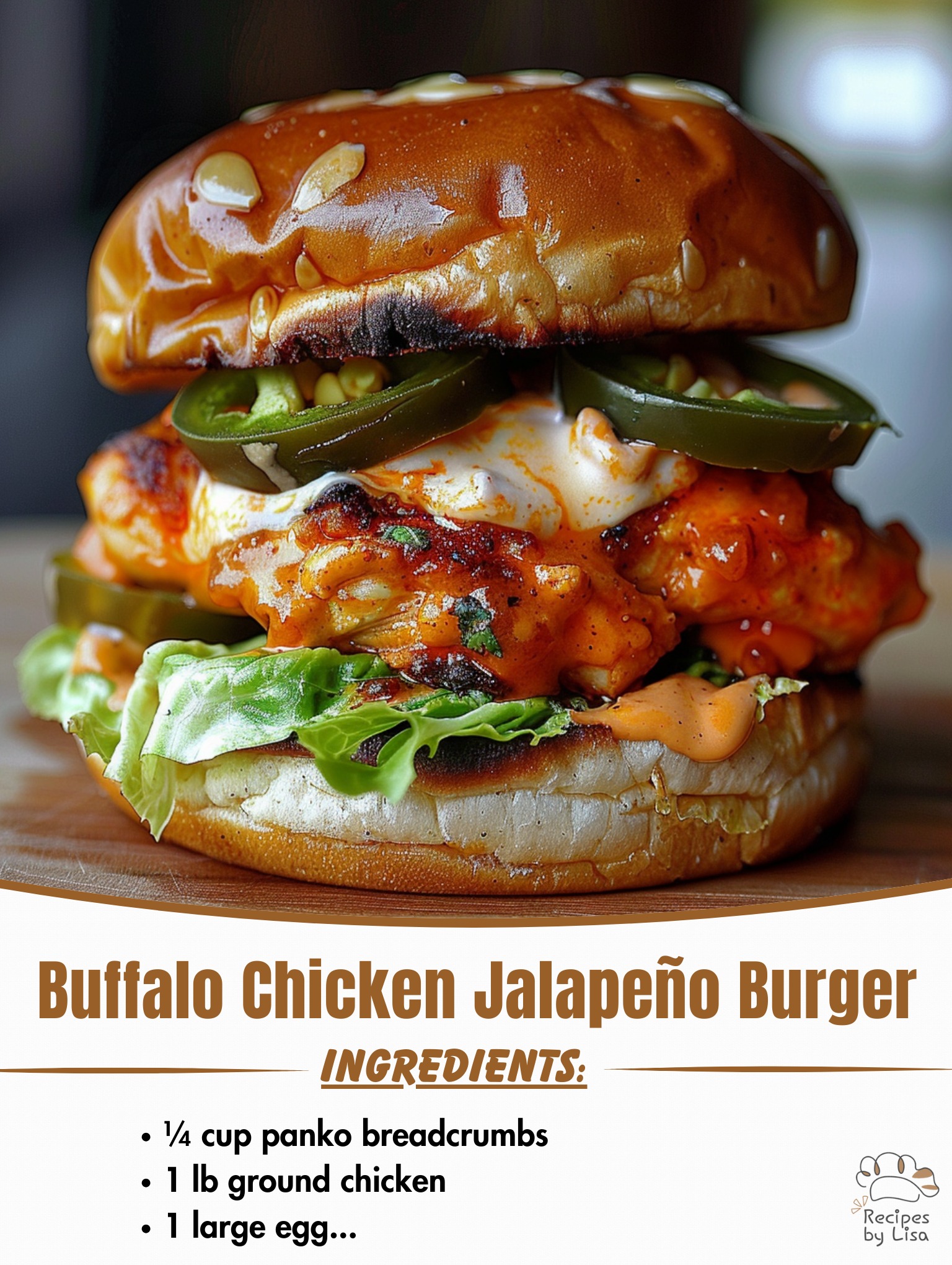  Buffalo Chicken Jalapeño Burger