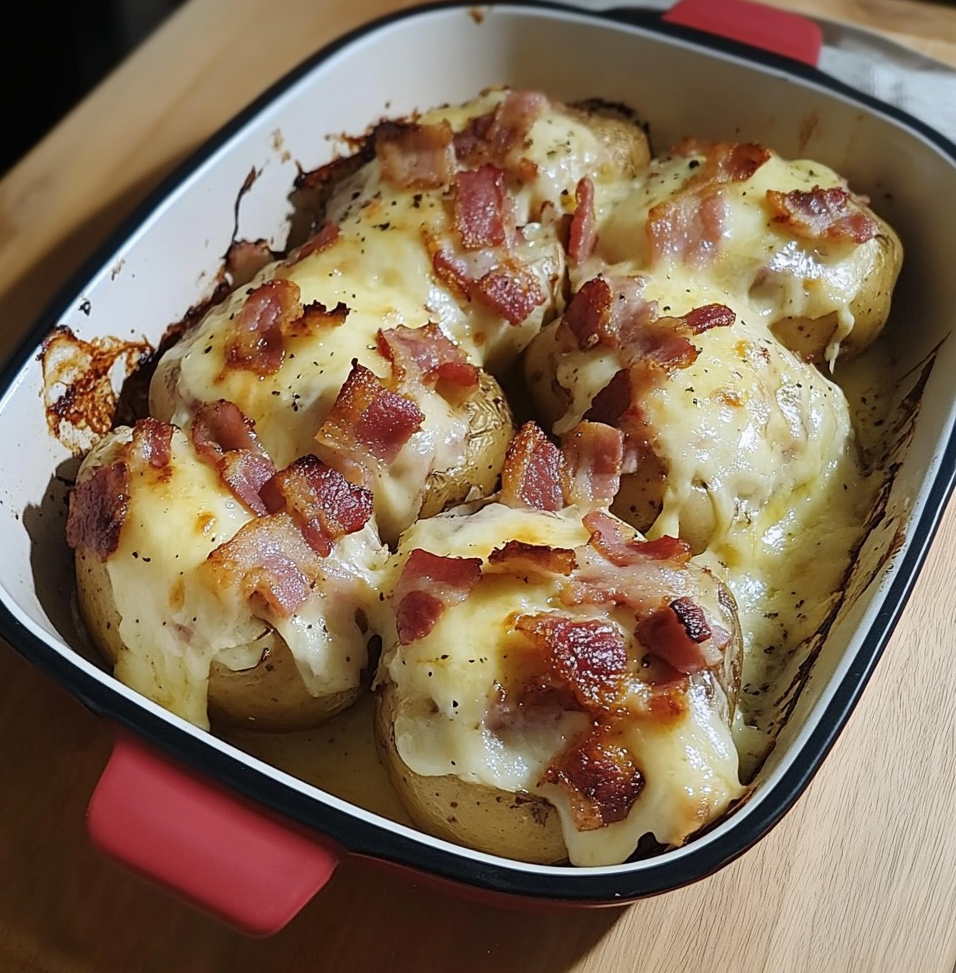 Potatoes with Cheese and Bacon