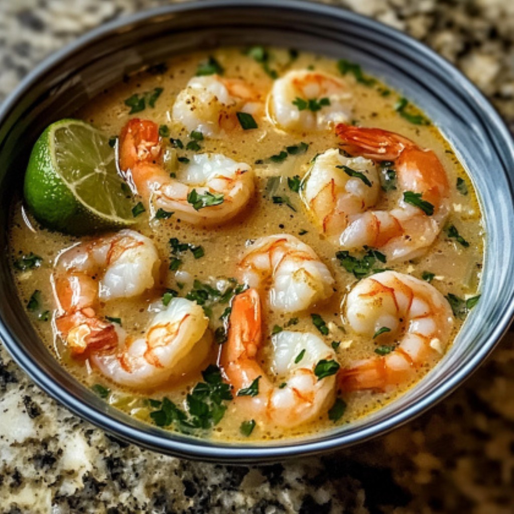 Spicy Coconut Shrimp Soup 