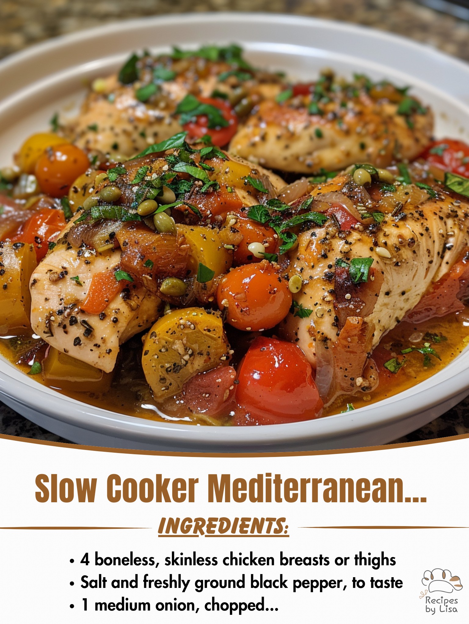  Slow Cooker Mediterranean Chicken