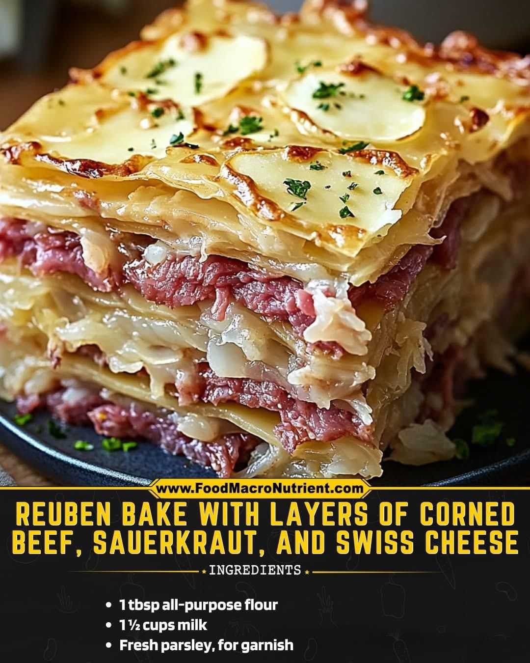 Reuben Bake with Layers of Corned Beef