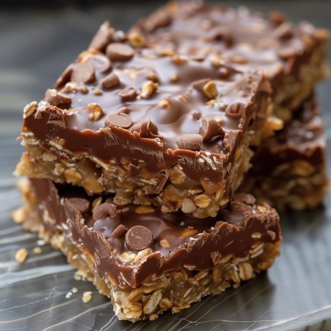 No Bake Chocolate Oat Bars