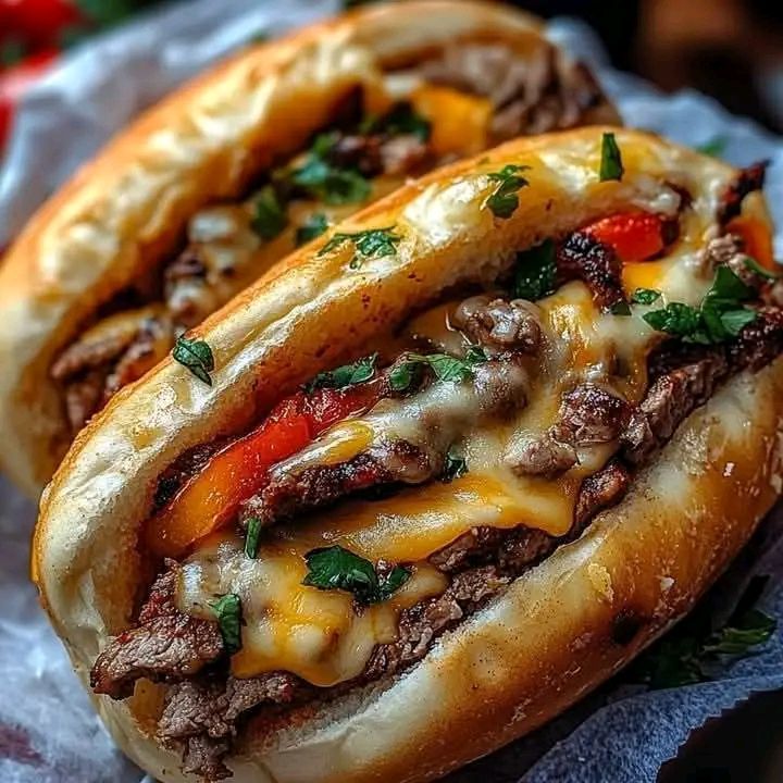 Cheesy Beef Philly Sandwich