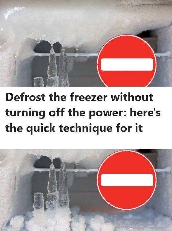 Defrost the freezer without turning off the power: here’s the quick technique for it