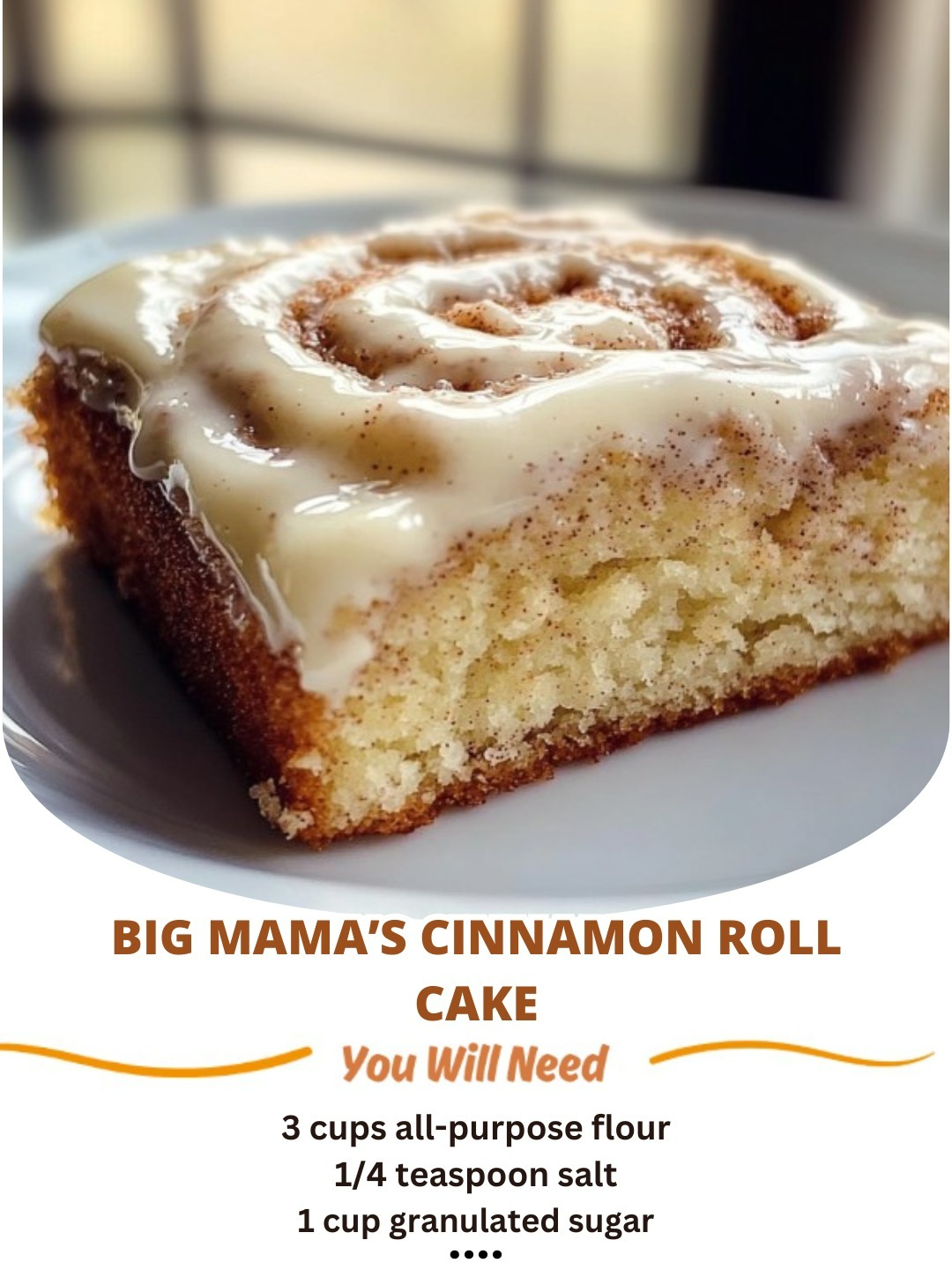 Big Mama’s Cinnamon Roll Cake: A Soft, Gooey, and Irresistible Treat! 