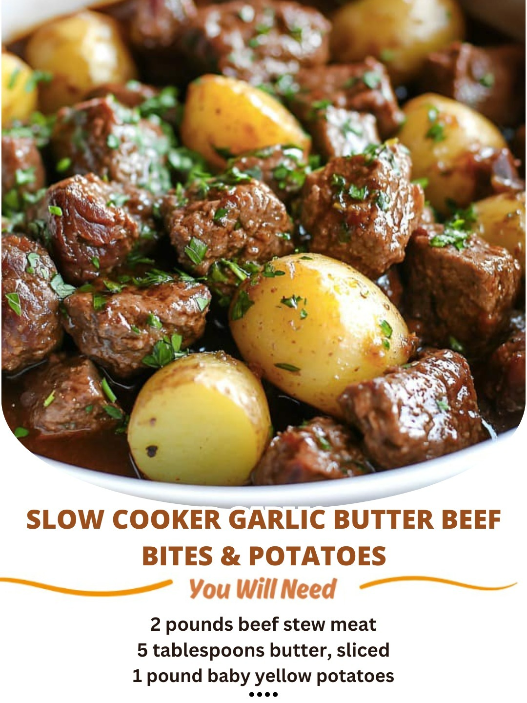 Slow Cooker Garlic Butter Beef Bites & Potatoes: A Melt-in-Your-Mouth Comfort Meal 