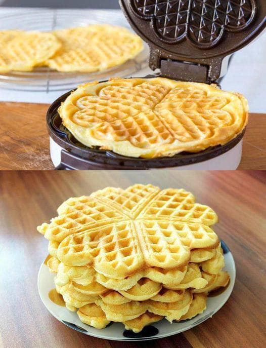 Die sind ein muss, Belgische Vanille Joghurt Waffeln in 1 Minute