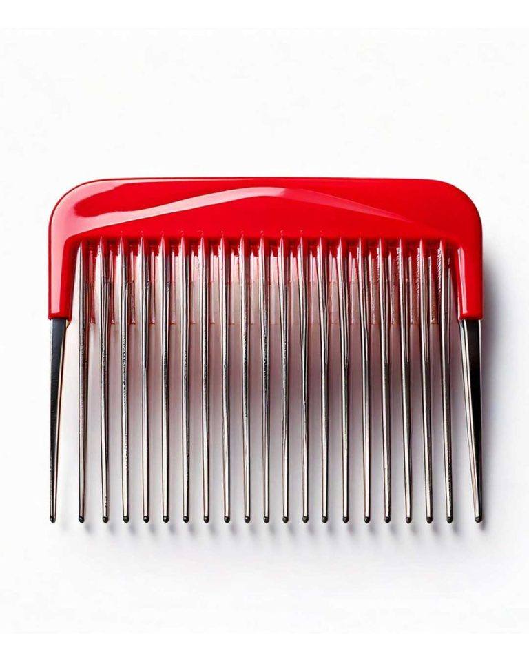 I found a tiny red object in a kitchen drawer that looks like a comb and has lengthy metal prongs. Do you know what it is?