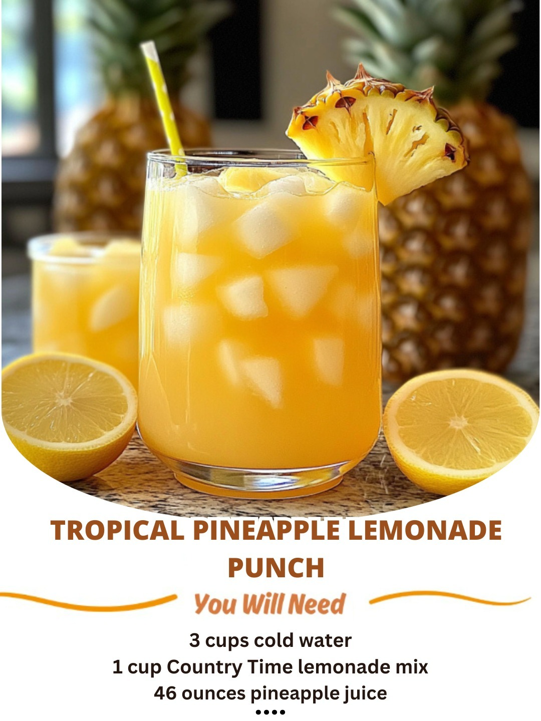 Tropical Pineapple Lemonade Punch: A Refreshing & Fizzy Summer Drink! 