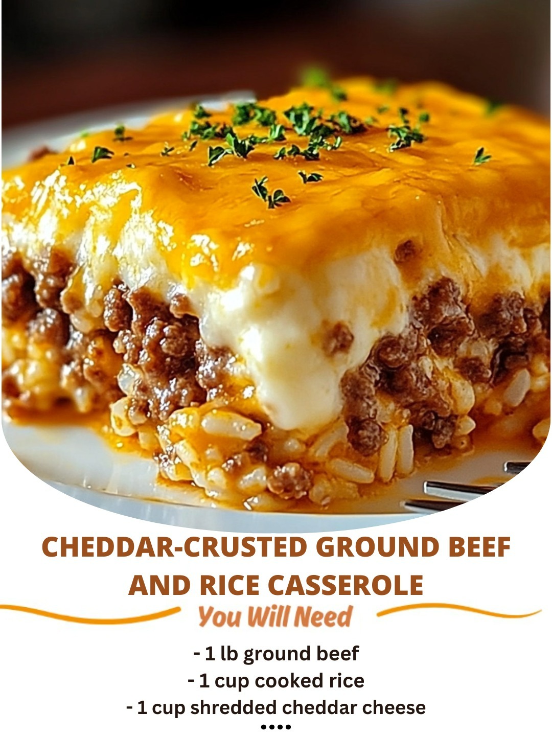 Cheddar-Crusted Ground Beef and Rice Casserole: A Cheesy, Comforting One-Dish Meal!