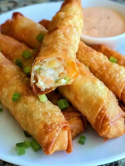 Crab Rangoon Egg Rolls