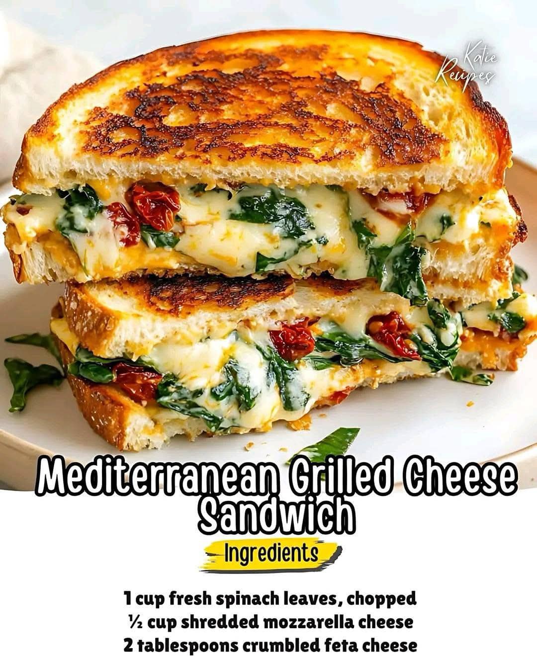 Mediterranean Grilled Cheese Sandwich