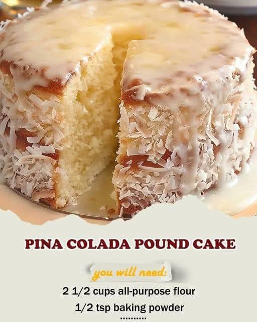 Pina Colada Pound Cake – your tropical paradise in every bite!