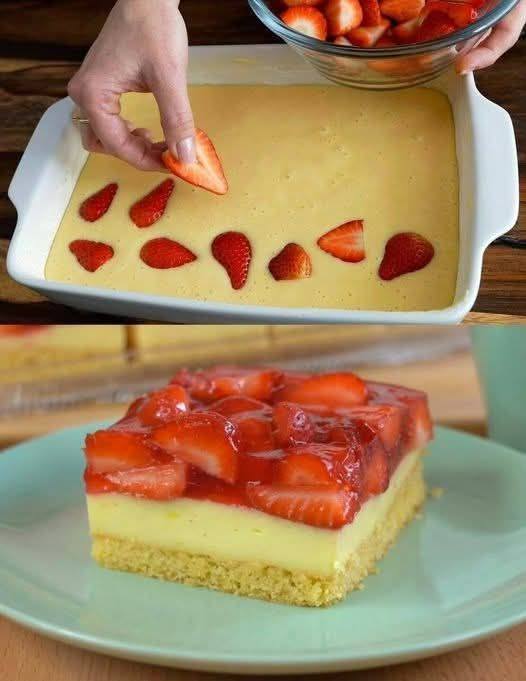 I can’t say no: 10-minute baked strawberry sponge cake, also works with bananas or tangerines (to taste)