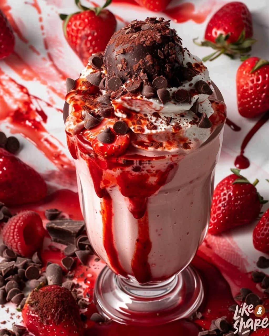  Chocolate Covered Strawberry Protein Shake