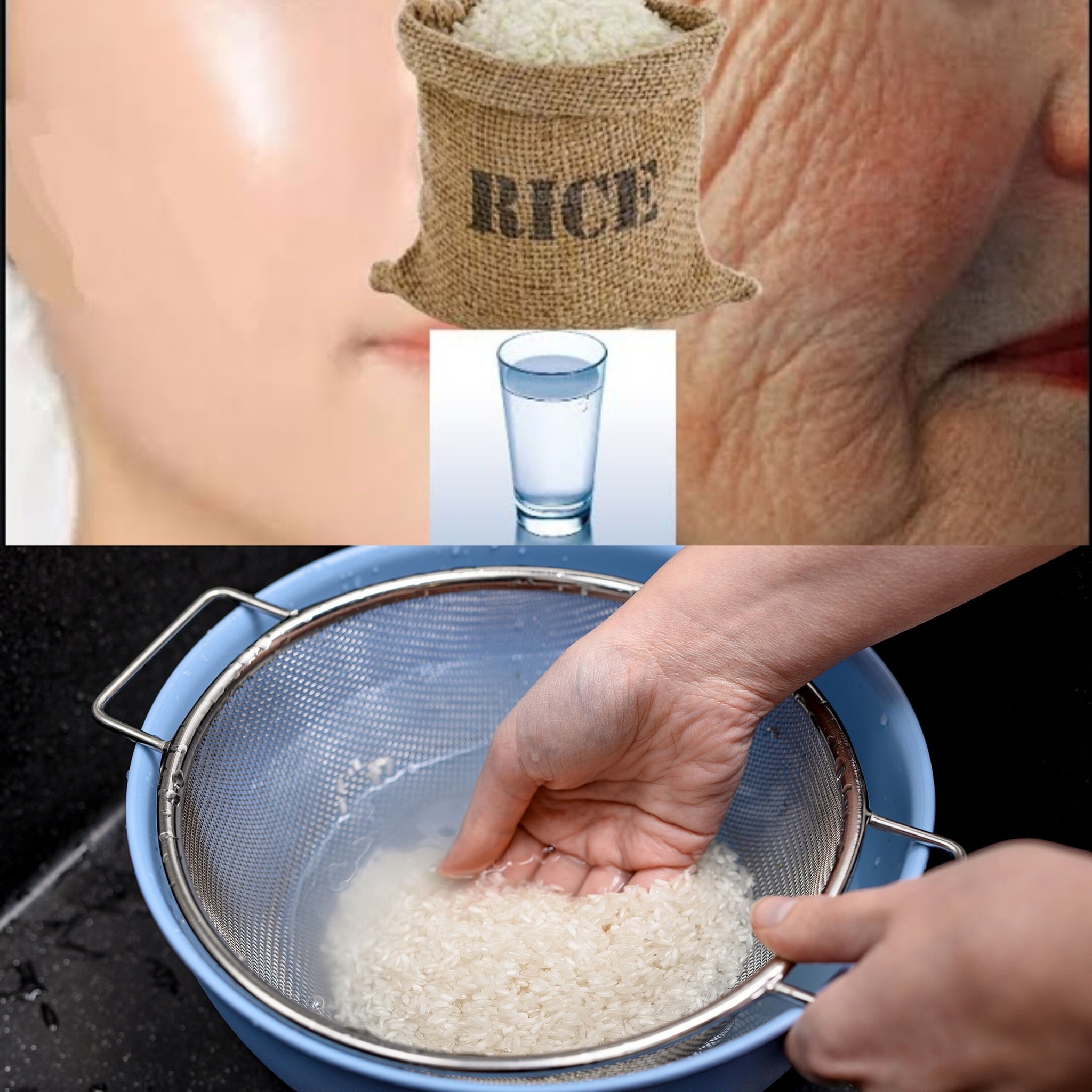 Mix rice with water and your wrinkles will disappear 