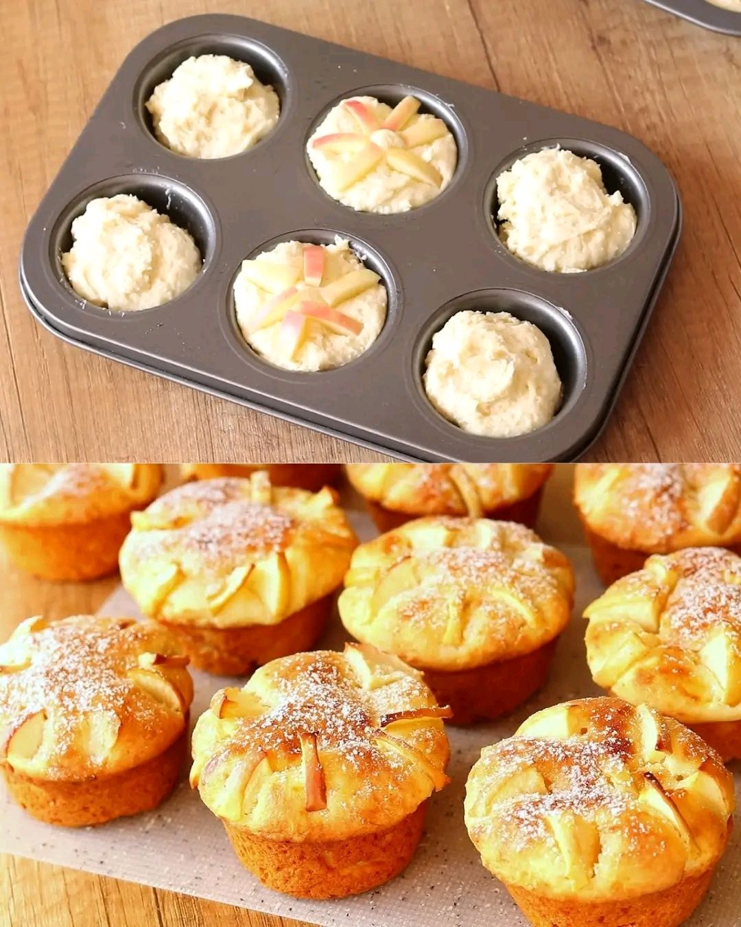 COTTAGE CHEESE Cupcakes WITH APPLES!