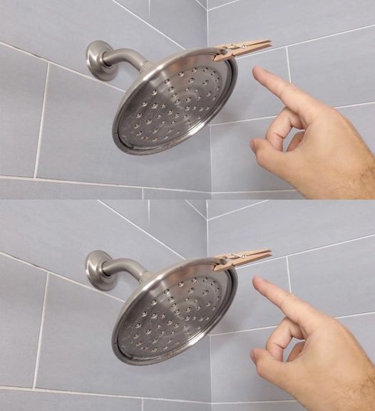 Why hang a clothespin over the shower: Once you know it, you always will