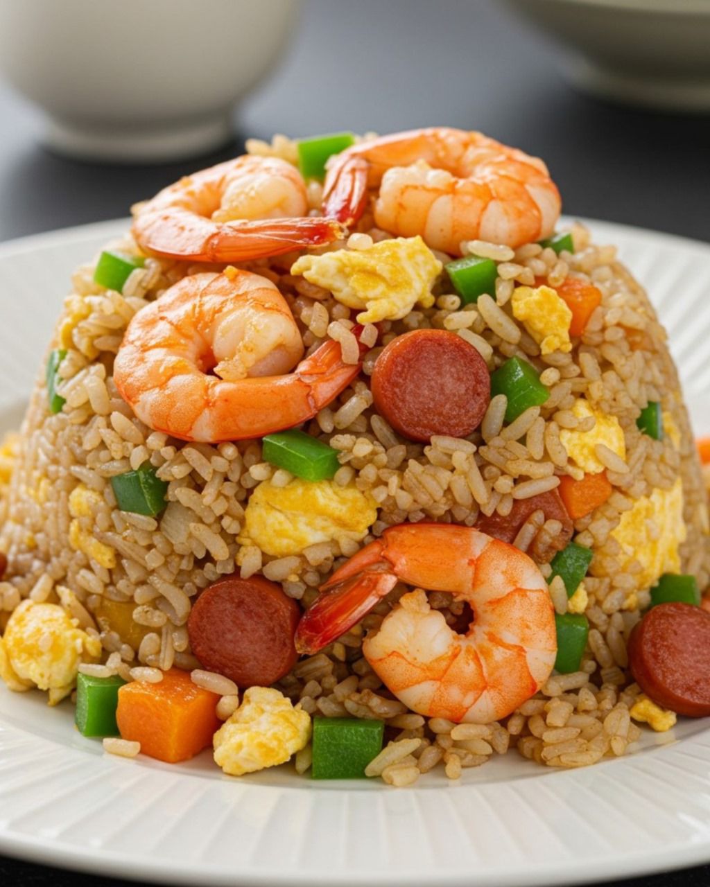 Crawfish, Shrimp & Andouille Sausage Fried Rice Recipe