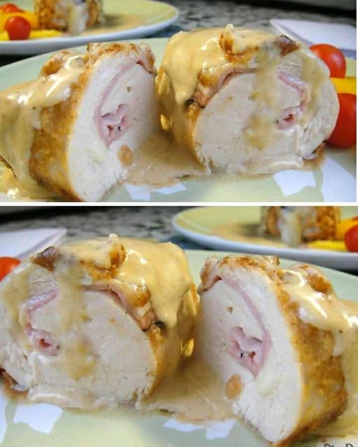 Chicken Cordon Bleu with Creamy Sauce