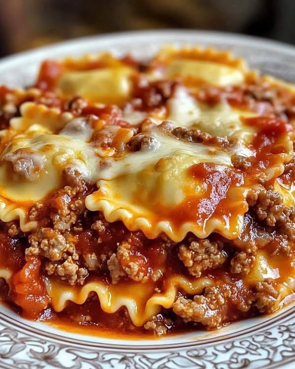 Easy Crockpot Ravioli Lasagna Recipe