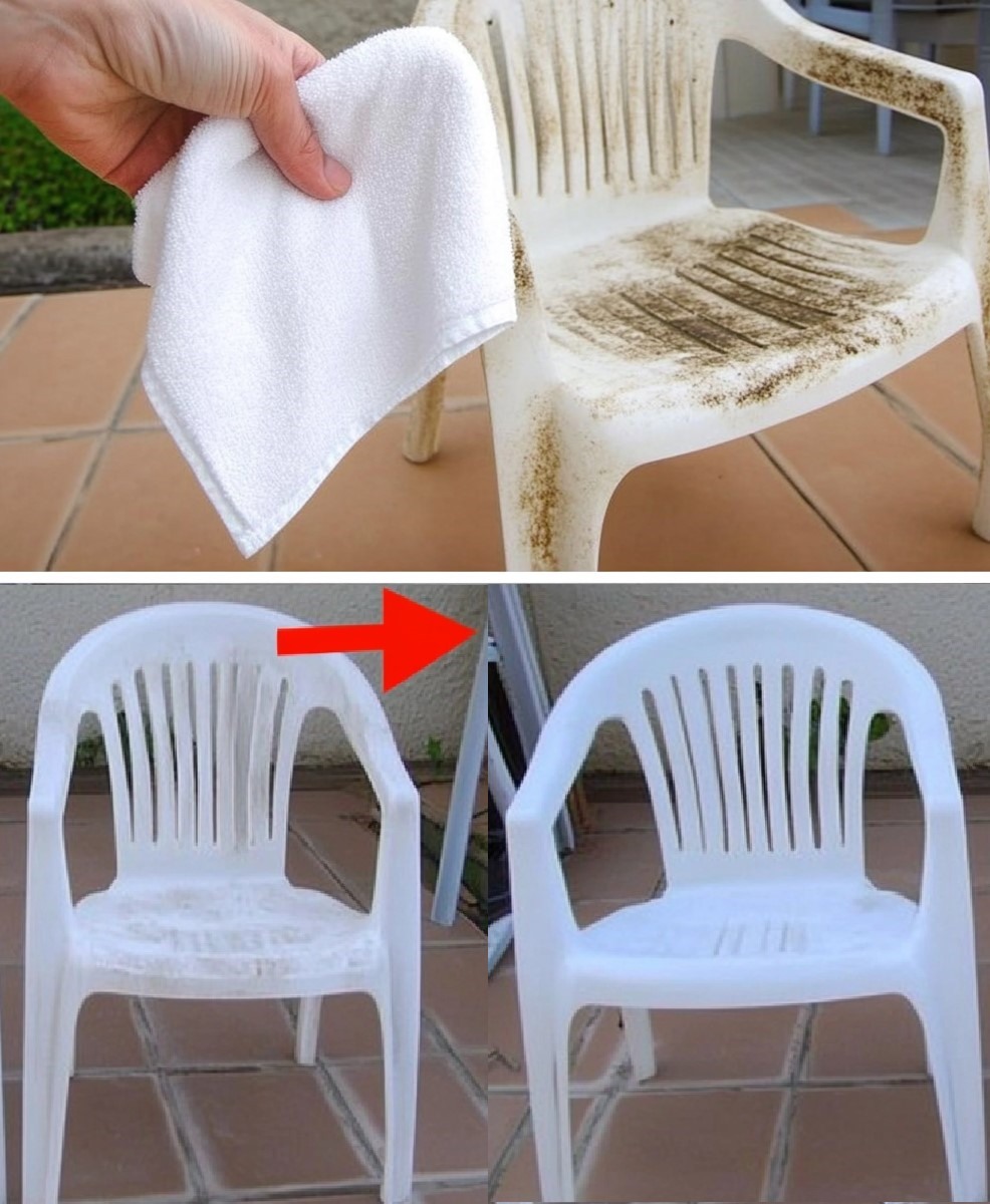 Plastic chairs impossible to see? I’m going to reveal all the tips for whitening them perfectly!