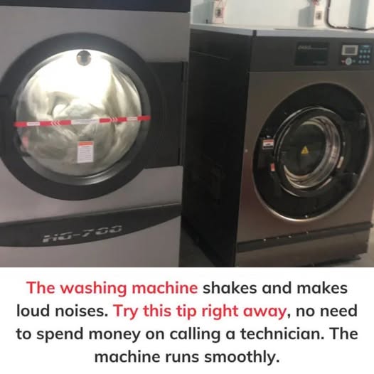 The washing machine shakes and makes loud noises