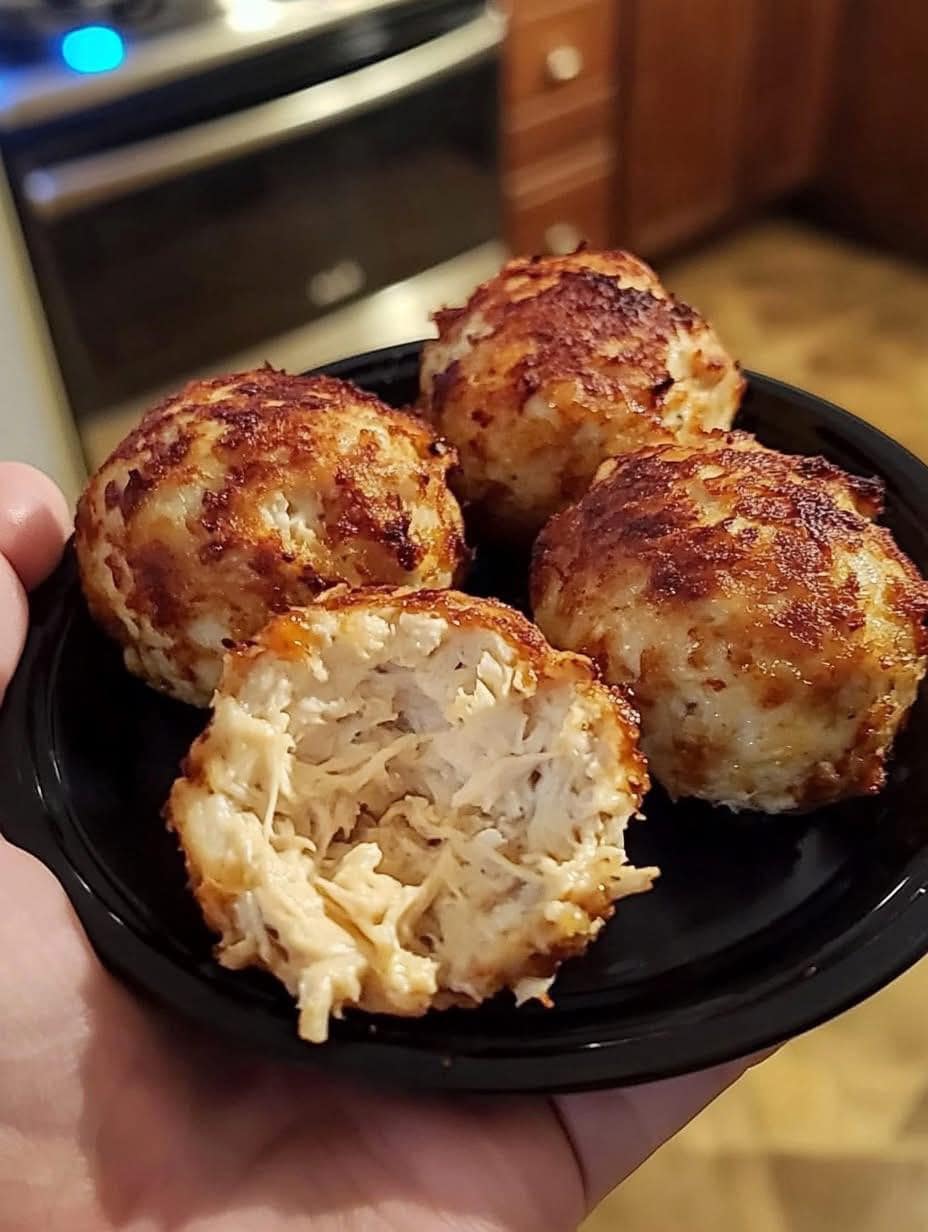 White tuna balls in the air fryer