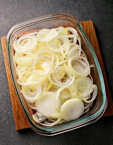 Put raw sliced onions in casserole. 3 ingredients later: Comfort food you didn’t know you needed