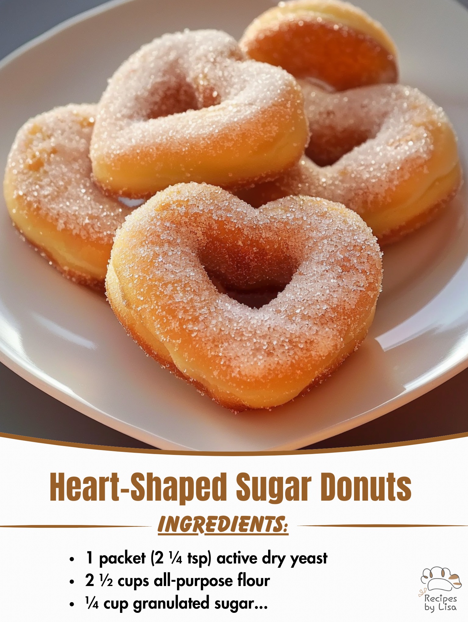 Heart-Shaped Sugar Donuts 