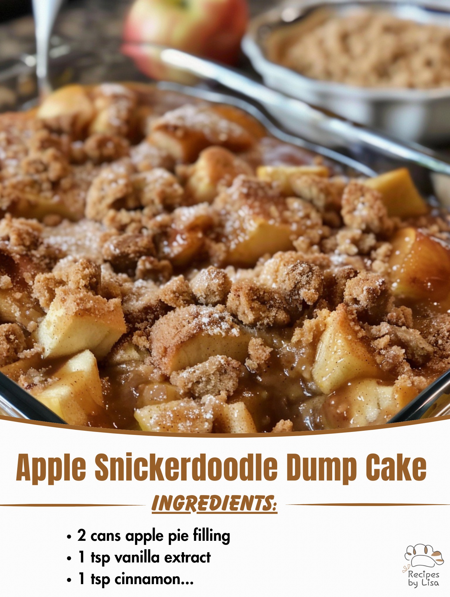 Apple Snickerdoodle Dump Cake