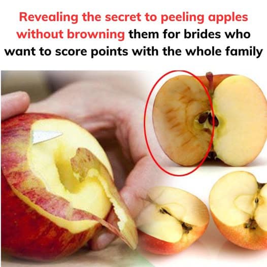 Revealing the secret to peeling apples without browning