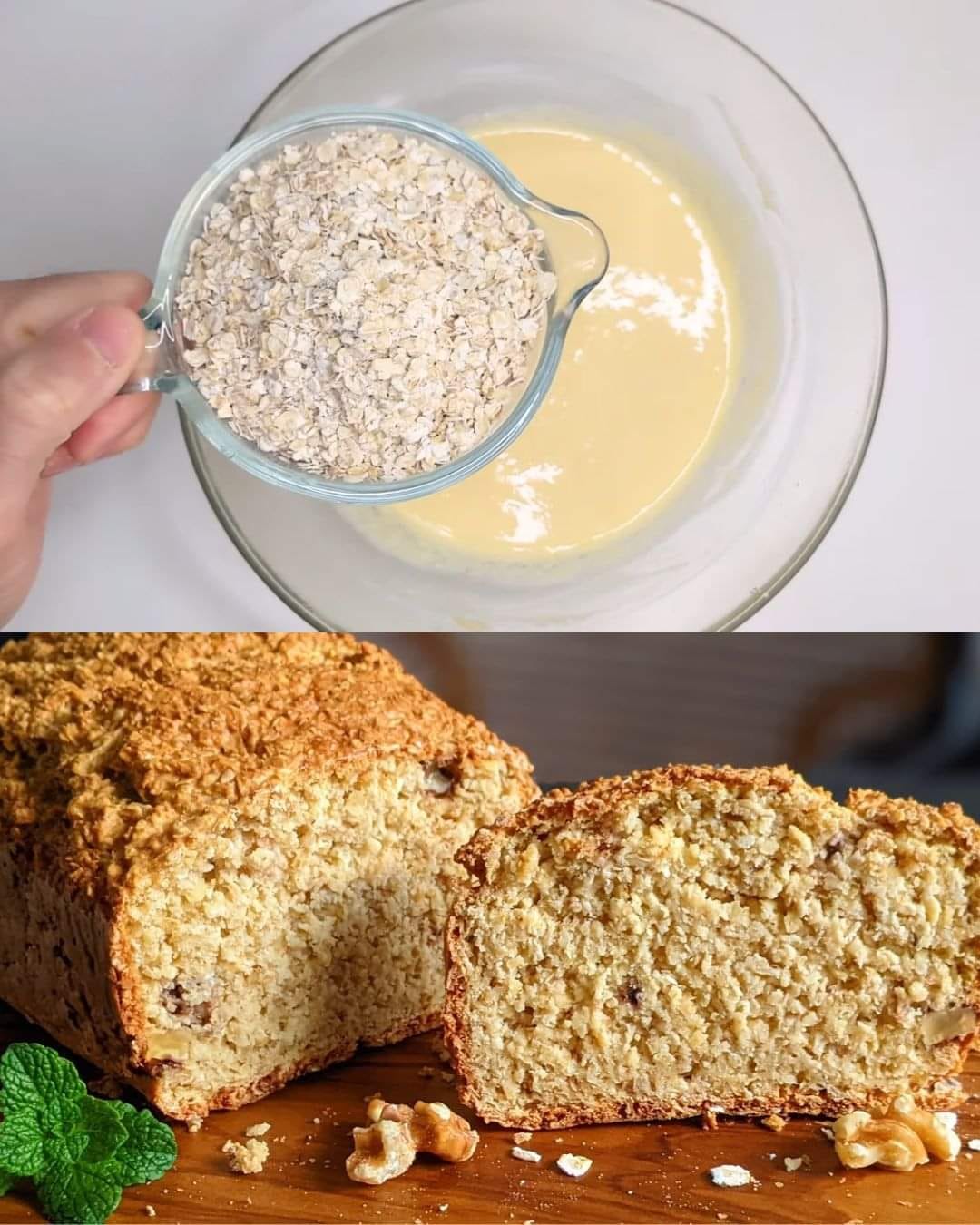 Oatmeal bread with walnuts and sesame