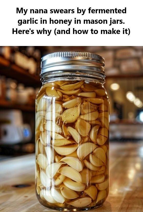 My nana swears by fermented garlic in honey in mason jars. Here’s why (and how to make it)