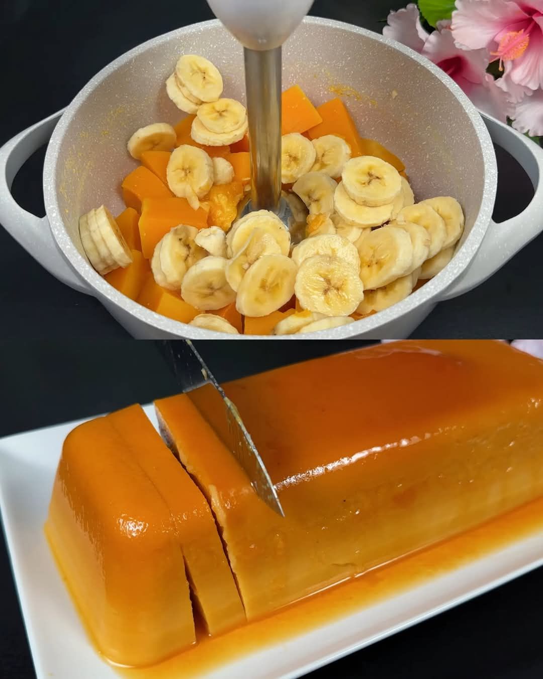 Pumpkin and Banana Jelly Dessert