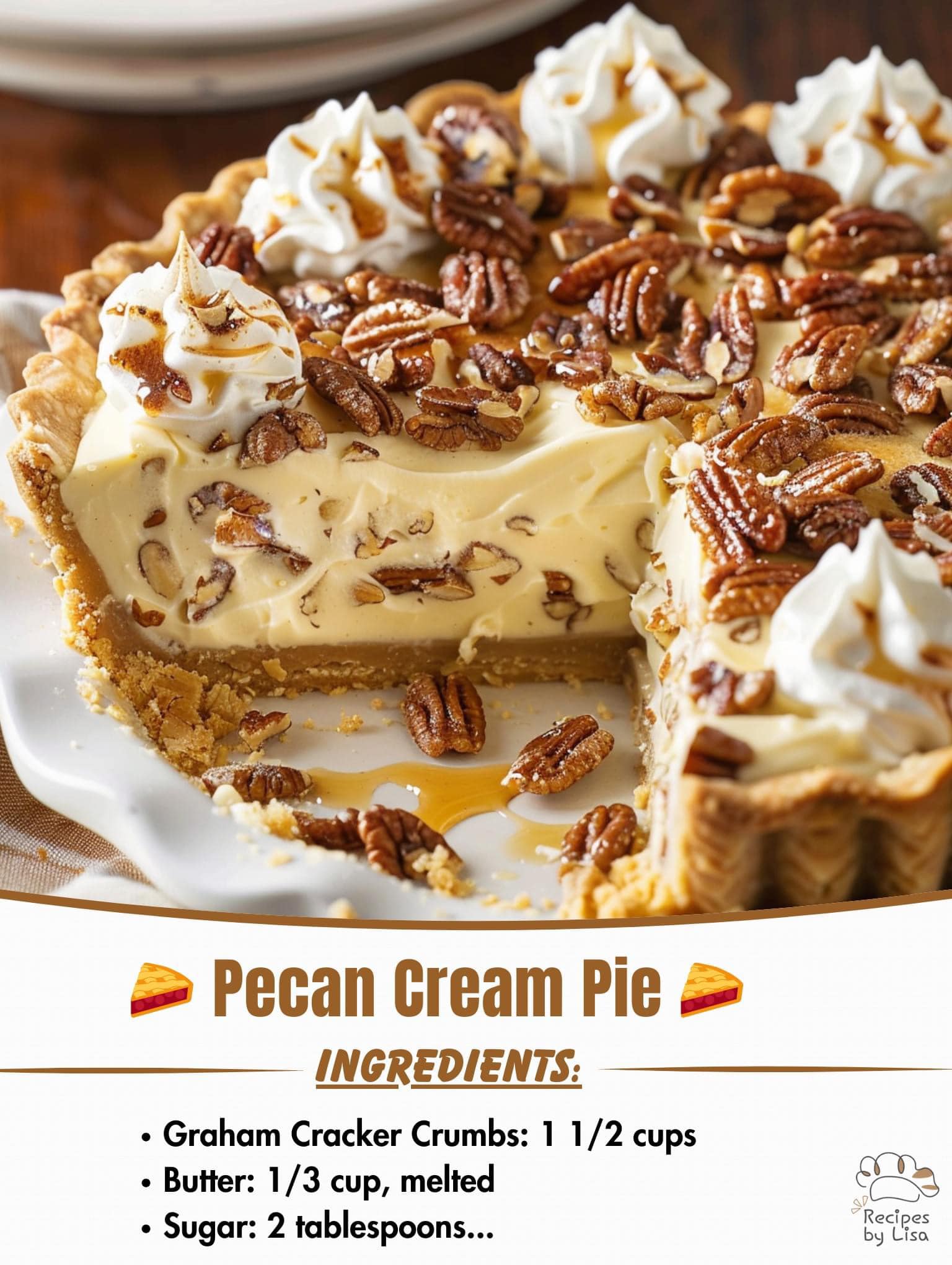  Pecan Cream Pie 