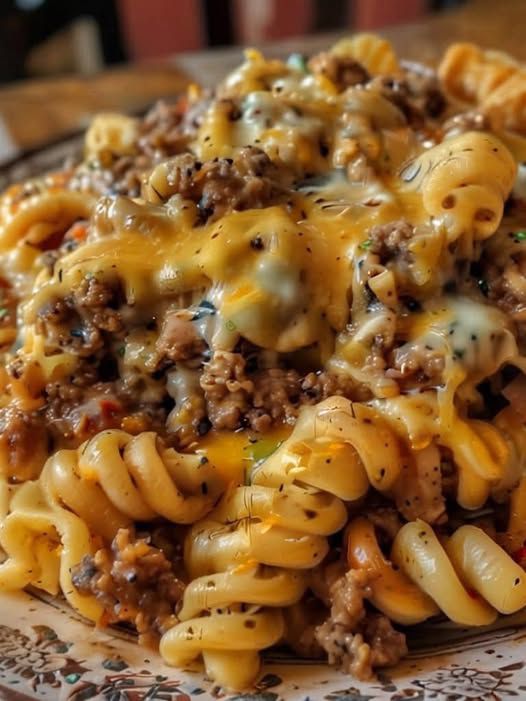 Cheeseburger Pasta with Cheese