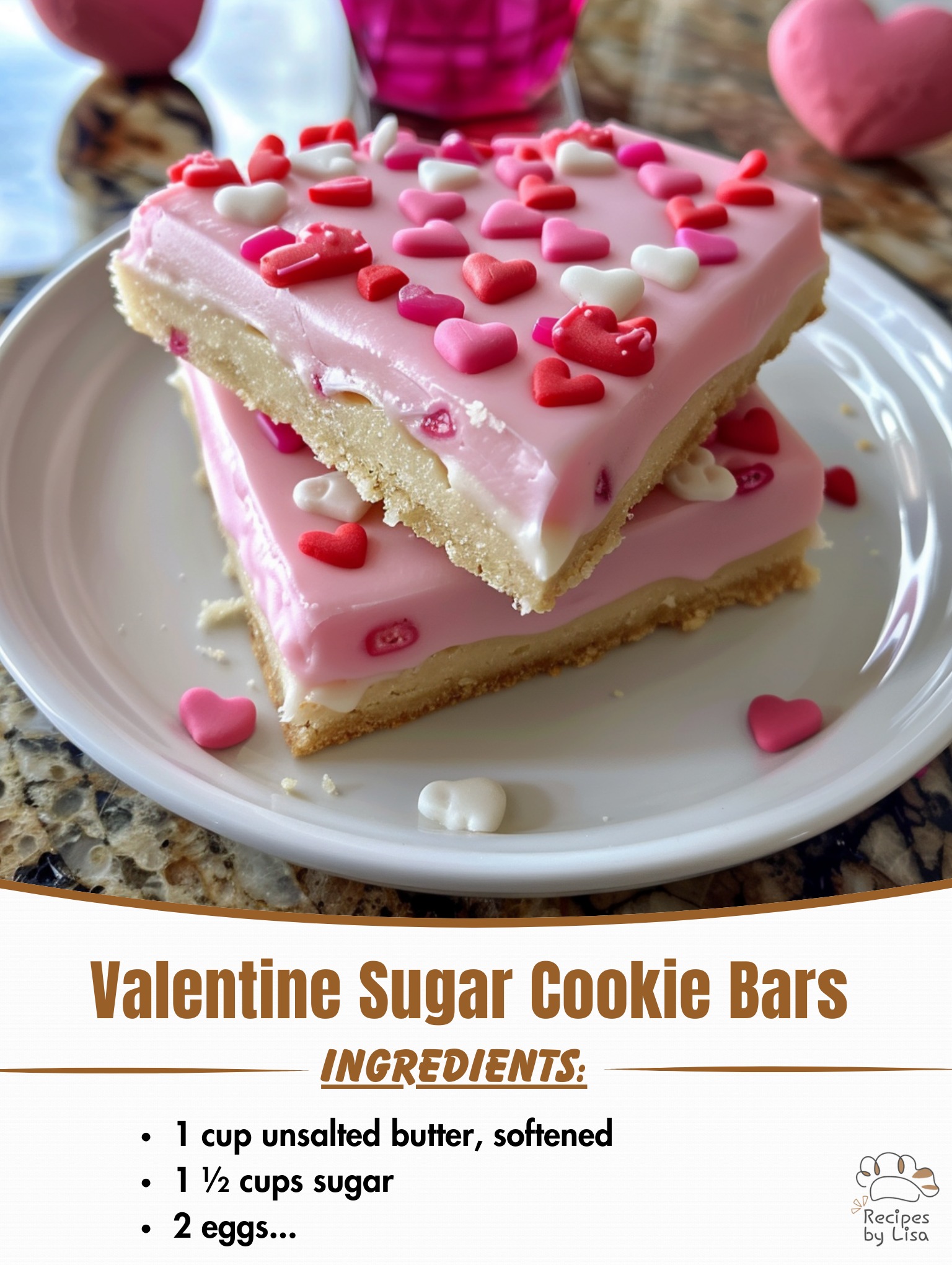 Valentine Sugar Cookie Bars 