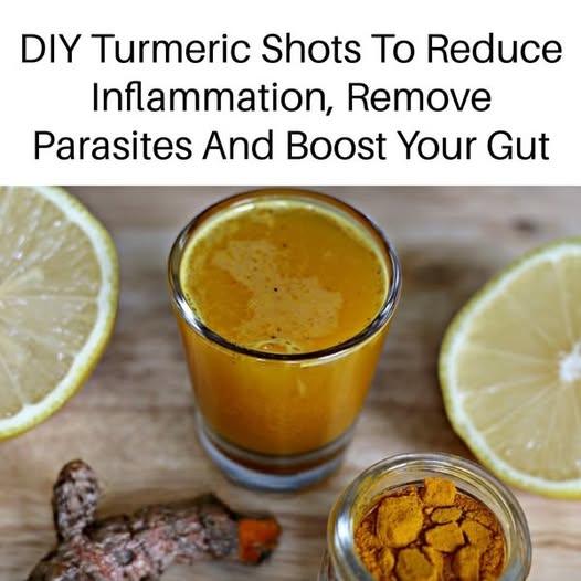 DIY Turmeric Shots To Reduce Inflammation, Remove Parasites And Boost Your Gut