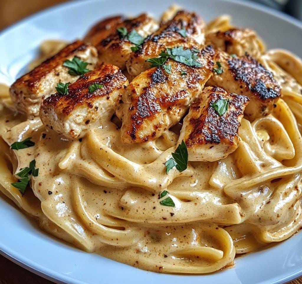 Creamy Cajun chicken pasta.